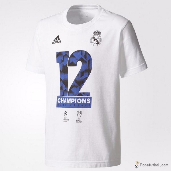 Camiseta Thailandia Real Madrid Champions 12 2016/17 Blanco